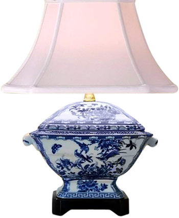 blue asian lamps