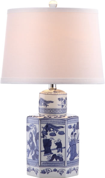 Blue Willow and Blue and White Landscape Table Lamps - Deep Discount ...